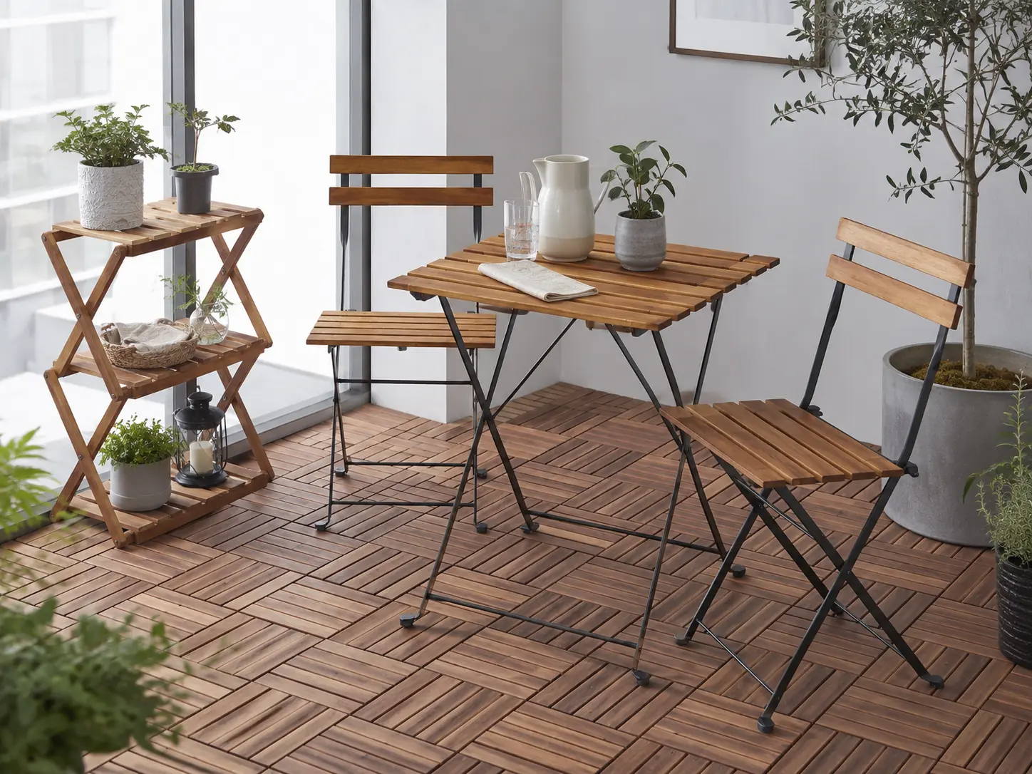 Acacia Wood Folding Bistro Set Manufacturer Vietnam