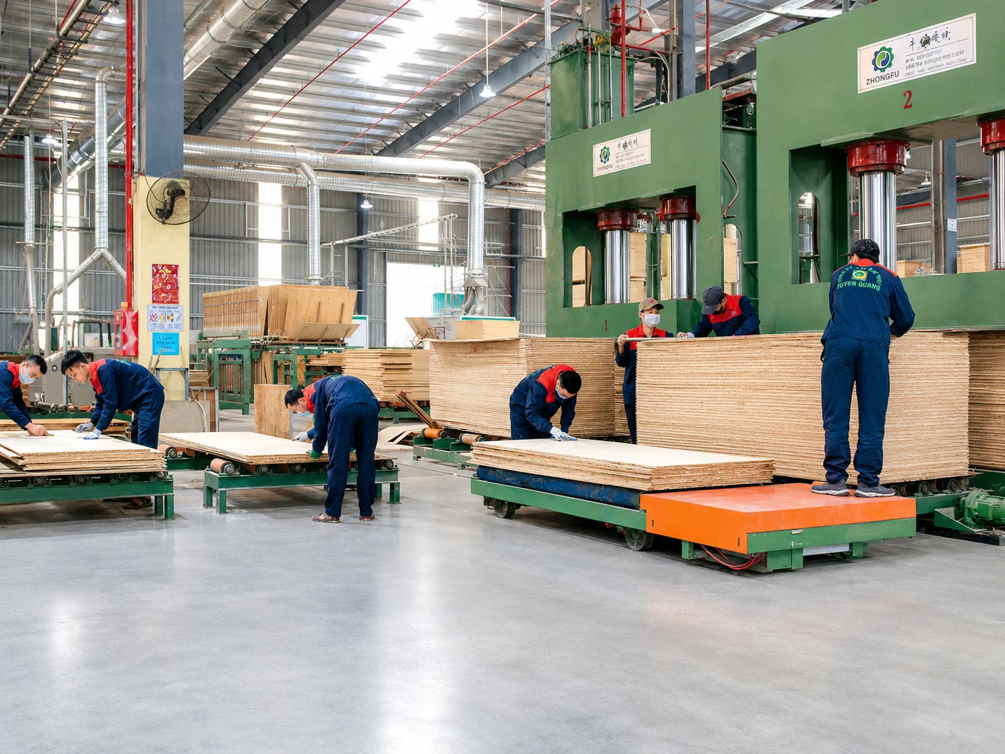 Vietnam plywood factory main production line