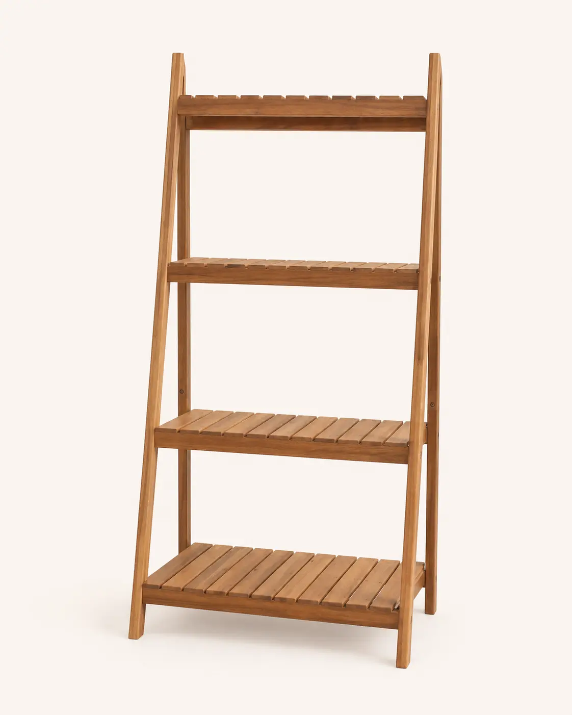 Acacia A-Frame 4-Tier Shelf